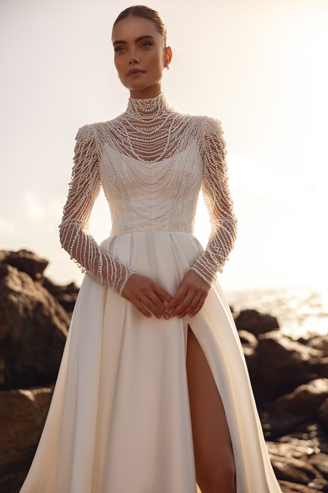 Brautkleid Alya Perlenbluse von DAMA Couture