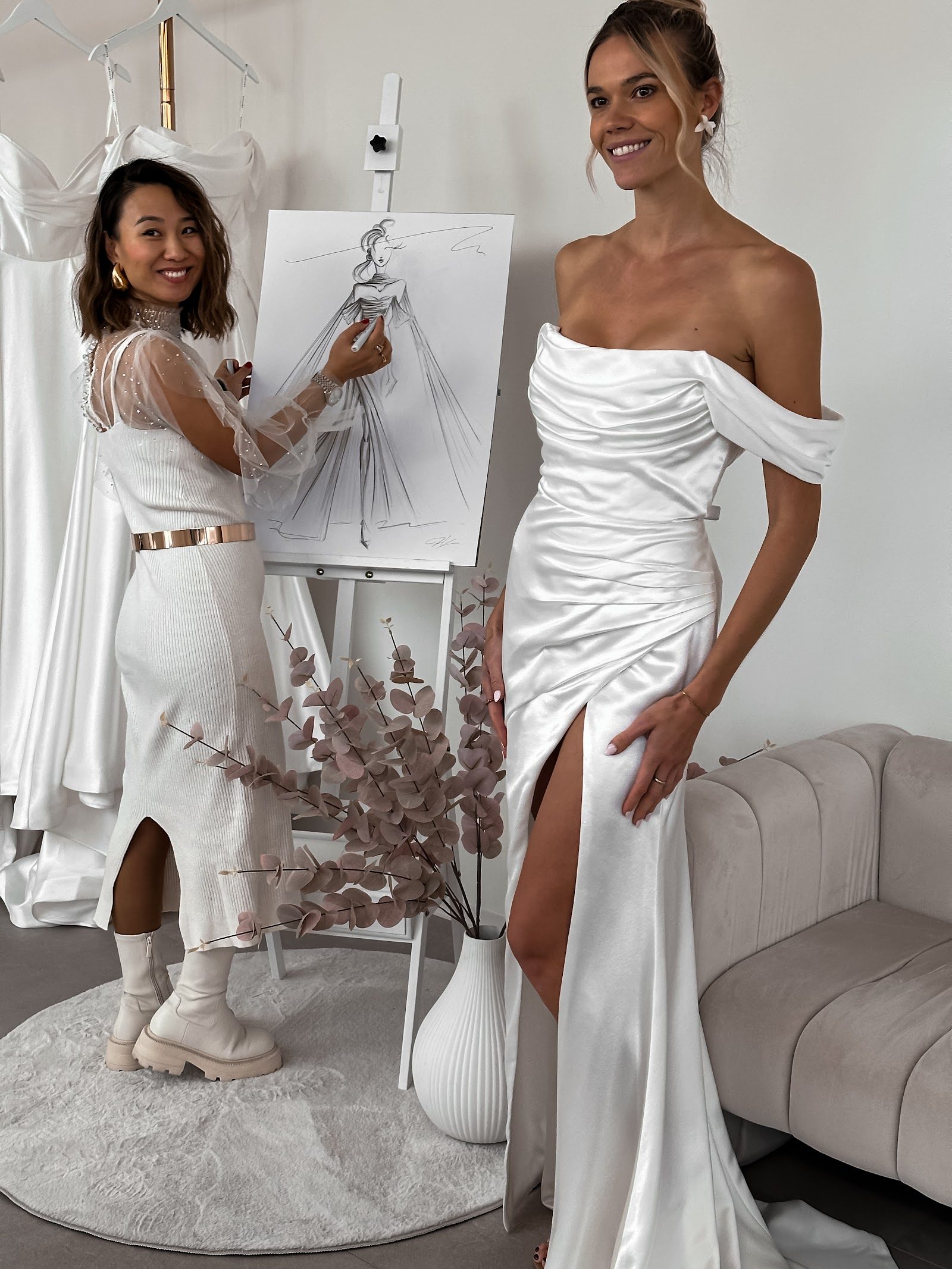 Brautkleid mitgestalten bei White Silhouette München